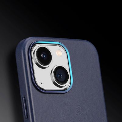 4. Dux Ducis Naples case for iPhone 14 Plus magnetic leather case MagSafe blue