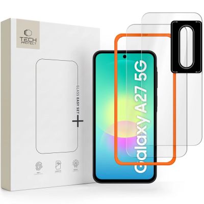 Tech-Protect Easy Set+ 2-Pack Tempered Glass for the Display and Tempered Glass for the Lens for Samsung Galaxy A27 5G