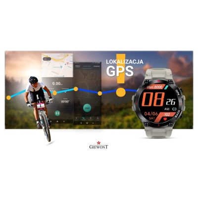 5. GIEWONT Pionier GPS GW460-3 smartwatch - Light Stone