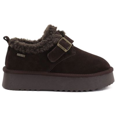 6. Short Warm-Lined Brown Leather Ankle Boots for Women Big Star UU274319