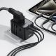 6. Acefast Z8 GaN 45W Travel Adapter 3x USB-C + 2x USB-A Travel Wall Charger with 2500W AC Socket - Black