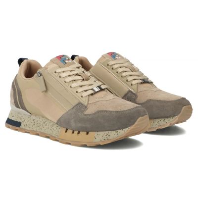 5. Leather men's sneakers, beige, Filippo MSP7836