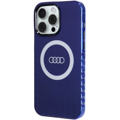 2. Audi IML Big Logo MagSafe case for iPhone 15 Pro Max - blue