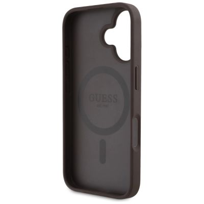 7. Guess 4G Circle Classic Logo MagSafe case for iPhone 16 - brown