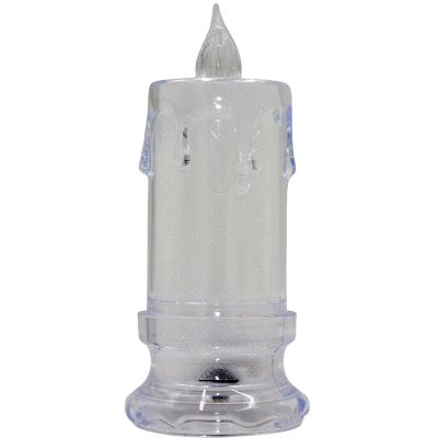 8. DECORATIVE CANDLE 5x11CM DECORATED LED