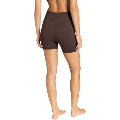 3. Women's adidas Workout Essentials Knit 4 Inch Leggings Brown KE5841