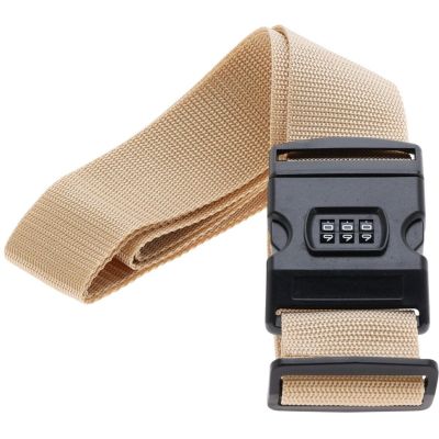 6. UNIVERSAL SECURITY STRAP FOR SUITCASE 180x5CM WITH CODE PROWORLD BEIGE