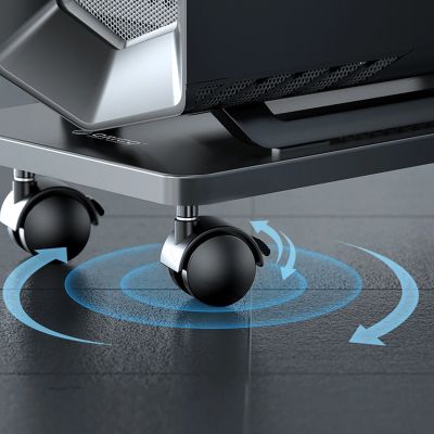5. Orico CPB6 Computer Stand with Wheels - Black