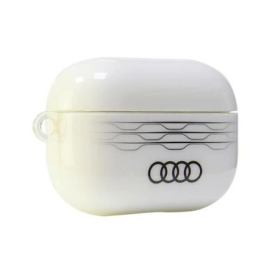 4. Audi IML Geometric Pattern Case for AirPods Pro 2 - White