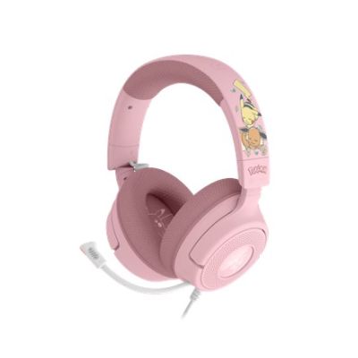 6. Razer Kraken V4 X – Pikachu & Eevee Edition Wired Headband Gaming Headset USB Type-C / USB Type-A Pink