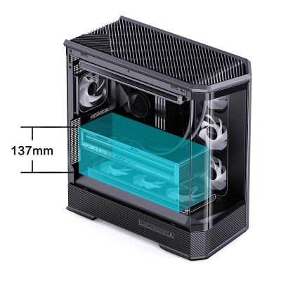 25. Jonsbo D400 PC Case, Midi Tower, ATX, Tempered Glass