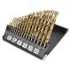 HSS-TiN metal drill bits 1.0-10.0 mm, set of 19