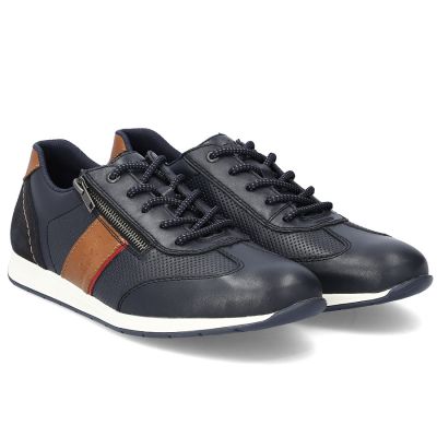 2. Comfortable men's leather shoes, navy blue, Rieker 11927-14