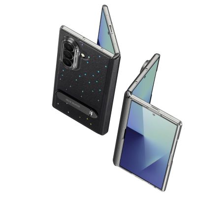 7. Dux Ducis Stex Case for Samsung Galaxy Z Fold 7 with 360° Stand - Black