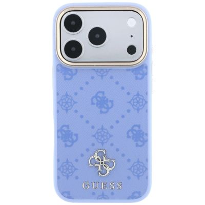 3. Guess Peony 4G Small Logo MagSafe Case for iPhone 18 Pro Max / 17 Pro Max - Light Blue