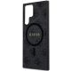 6. Guess 4G Collection Leather Metal Logo MagSafe Case for Samsung Galaxy S24 Ultra - Black