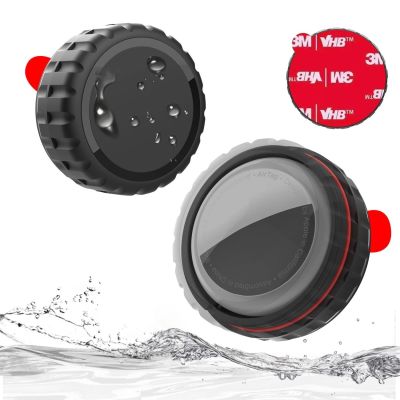 6. Wozinsky WAT-48-0Y2S Case for Apple AirTag, Screw-on, Waterproof, Self-Adhesive, 4 pcs. - Black