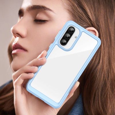 6. Outer Space Case for Samsung Galaxy A26 Cover with Flexible Frame - Blue