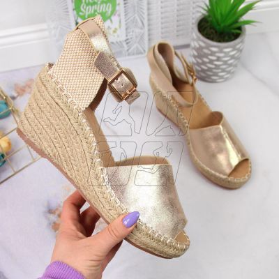 Sandals espadrilles on the wedge heel eVento W EVE68A gold