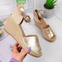 Sandals espadrilles on the wedge heel eVento W EVE68A gold