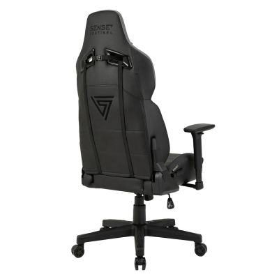 6. SENSE7 Sentinel Gaming Chair Upholstered Seat Black, Gray