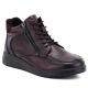 Burgundy women's insulated leather wedge ankle boots – Potocki JE19502