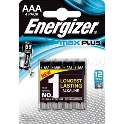 ENERGIZER MAX PLUS BATTERY AAA LR03, 4 ECO