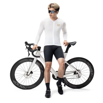 6. Rockbros YDCX008 Diamond Long Sleeve Cycling Jersey Size XXXL - White