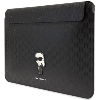 2. Karl Lagerfeld Saffiano Monogram Ikonik case for a 14" laptop - black