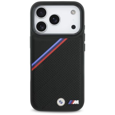 3. BMW M Tricolor Metal Logo MagSafe Case for iPhone 17 Pro - Black