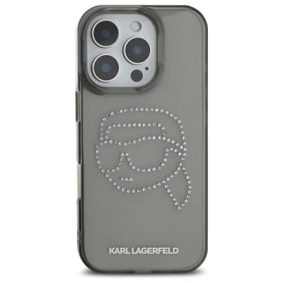 3. Karl Lagerfeld KLHCP16XHKHDCELK iPhone 16 Pro Max 6.9" black/black hardcase IML Rhinestones Karl Head