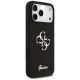 4. Guess Silicone Big 4G Script Case for iPhone 17 Pro Max - Black