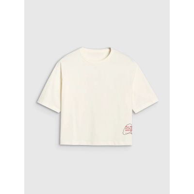 4. Women's oversize printed T-shirt 4F 4FWSS25TTSHF1971-11S