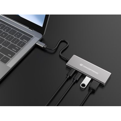 10. Conceptronic HUBBIES15G USB 3.2 Gen 2 (3.1 Gen 2) Type-C Hubs and Hubs 10000 Mbit/s Gray