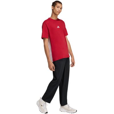 5. adidas Essentials 3-Stripes Men's T-Shirt Red KD4865