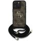 2. Guess 4G Big Logo Cord Stap Crossbody Case for iPhone 16 Pro Brown