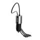 7. Dudao 3in1 USB car charger 3,4 A built-in cable Lightning / USB Type C / micro USB black (R5ProN black)