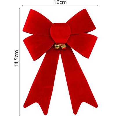 16. DECORATIVE BOW 14.5 CM WITH BELLS 3 PCS