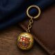 6. FC Barcelona original licensed keychain in the shape of a golden ball with the B7081 coat of arms