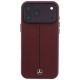 3. Mercedes Leather Semi Wrap Iconic Line MagSafe case for iPhone 18 Pro Max / 17 Pro Max - burgundy