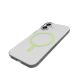 9. Puro Lite Mag TPU+PC Case Compatible with MagSafe for iPhone 17 - Transparent with Green Ring