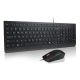 2. Lenovo Basic | Keyboard and Mouse Combo | Wired | US Euro | Black