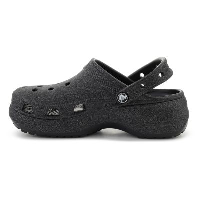 4. CROCS CLASSIC PLATFORM GLITTER CLOG W BLACK 207241-001