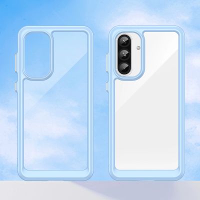 7. Outer Space Case for Samsung Galaxy A56 Cover with Flexible Frame - Blue