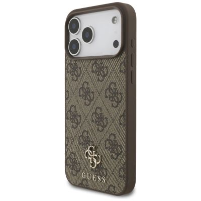 2. Guess 4G Small Classic Logo MagSafe Case for iPhone 17 Pro Max / 18 Pro Max - Brown