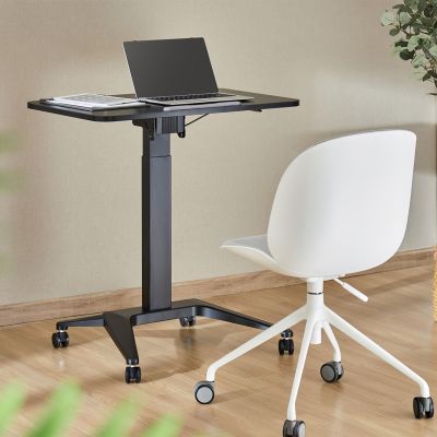 2. MACLEAN MOBILE DESK LAPTOP TABLE BLACK MC-453B
