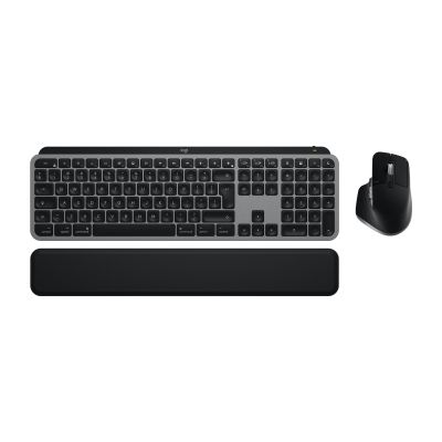 4. Logitech Master MX Keys S Combo for Mac Keyboard Mouse Included Home/Office RF Wireless + Bluetooth QWERTY American International Aluminum, Black