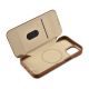 16. iCarer CE Premium Leather Folio Case iPhone 14 Plus Magnetic Flip Leather Folio Case MagSafe Brown (WMI14220715-BN)