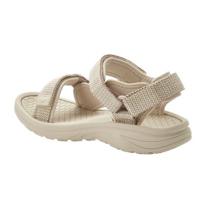3. Lee Cooper women's shoes velcro sandals for summer on the beach, light beige cream