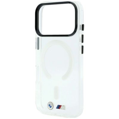 6. BMW M IML Glossy Metal Logo & Trims MagSafe Case for iPhone 18 Pro Max / 17 Pro Max - Transparent